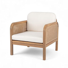 Christopher Knight Home Elk Set of 2 Patio Acacia Wood Club Chair with Cushions, Comfy Lounge Chair Outdoor, Stylish Garden Seating, Wicker Armchair for Porch, Backyard, Balcony, Light Brown & Beige