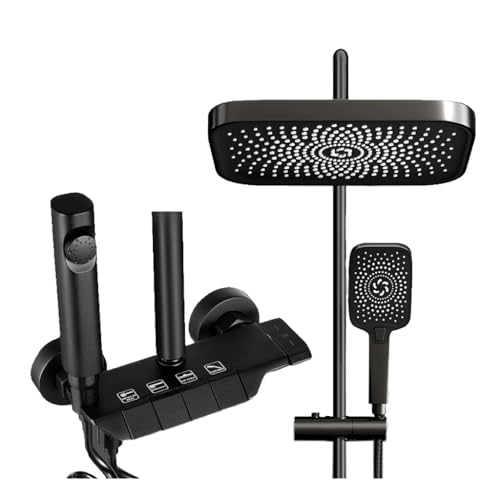 Shower shower set, piano keys, pressurized digital display, bathroom, rain