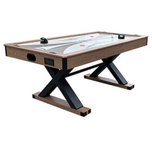 Hathaway Excalibur 6-ft Air Hockey Table with Table Tennis Top Driftwood Black