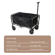 WAFEOGK High-Capacity Trailer Camping Storage Car Portable Folding Wagon Utility Outdoor Garden Cart(E)