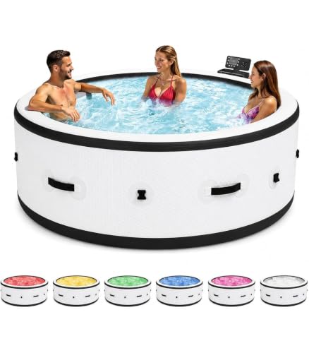 ZHIGUANYUN Inflatable Garden Spa for 6 People with LED Light