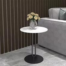 Iron Plate Side Table Corner Table Living Room Small Coffee Table Marble Small Round Table Sofa Balcony Small Table (D 45 * 55cm)