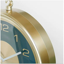 CUTPOIY Double Sided Outdoor Clock Living Room European Style Classic Light Luxury Two Faces Retro Station Clock Corridor Fashion Creative Modern Minimalist Clock for Terrace Patio(A)