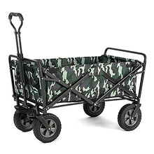 Outdoor Folding Utility Wagon 4 Wheeled Folding Camping Cart, Utility Garden Trolley, Portable Outdoor Handcart with Brake, for Beach Picnic, Load-Bearing 100KG / 220lbs (Style 10)