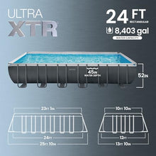 INTEX Ultra XTR 24ft x 12ft x 52in Above Ground Swimming Pool Set w/Pump