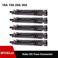 1/5/10/20PCS/Lot 10/15/20/30A Solar DC Fuse Connector Male to Female PV Fuse Holder Protection for Solar Power Generation System(20A,10PCS)