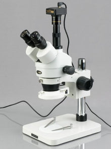 AmScope Trinocular Stereo Zoom Microscope 3.5X-45X Magnification White