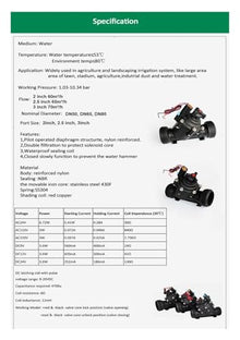 BAWAZINA 2'' 2-1/2" 3'' Agricultural Irrigation System Hydraulic 220V 24V 12V Lawn Sprinkler Garden Irrigation Greenhouses Solenoid Valve(220VAC)
