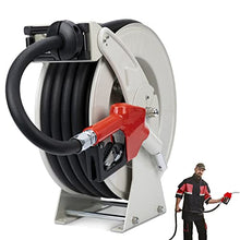 Ecojoy Fuel Hose Reel 3/4" x 50', Retractable Diesel Reel with Nozzle