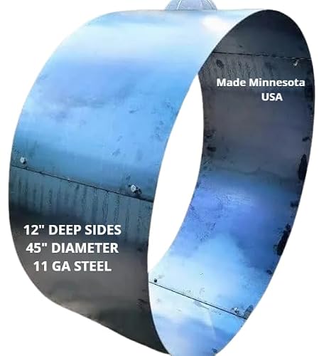 45" Diameter x 12" Deep Steel Fire Pit Campfire Bonfire Ring