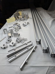Planet 4 Solar - Mounting Kit for mounting 5 Solar Panels to a Shingle roof, with Clamps, T-Mounting Brackets & 88 Inch Made in the USA Rails.
