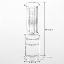 LAVA Heat Italia MILANO 6ft Commercial Premium Portable Patio Heater 36,000 BTU 360° 5 ft Heat Radius, Triple Safety, Electronic Ignition Durable Design for outdoor (Heritage Bronze, Liquid Propane)