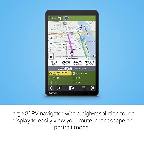 Garmin RV 895 8” GPS RV Navigator (Renewed)