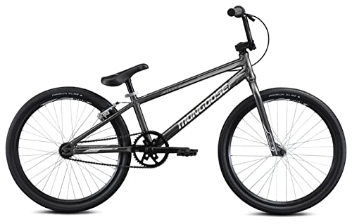 Mongoose Title Pro XXL BMX Race Bike 24-inch Wheels Lightweight Aluminum Frame Charcoal Black Pro XXL