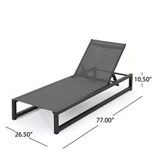 Christopher Knight Home Modesta Outdoor Chaise Lounge Set of 4 Black Gray
