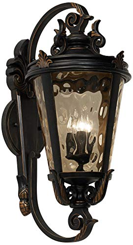 Casa Marseille 36" High Scroll Arm European Outdoor Wall Light Fixture
