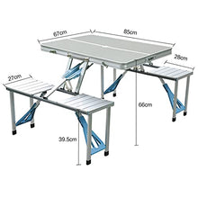 ONMYJFD Outdoor Folding Table Chair Camping Aluminium Alloy Picnic Table Waterproof Folding Table Desk for Beach Table Camping(White-Fruit peach5)