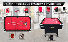 RACK Draco 7-Foot Tournament Pool Table Red Felt Black Body