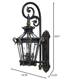 Minka Lavery Outdoor Wall Light Stratford Hall Lantern 160W Heritage 22
