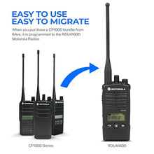 Motorola Solutions CP100D Analog UHF Portable Two Way Radio Bundle with Remote Speaker Mic Black
