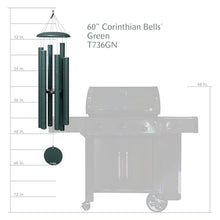 Corinthian Bells by Wind River - 60 inch Green Wind Chime for Patio, Backyard, Garden, and Outdoor Decor (Aluminum Chime) Made in the USA