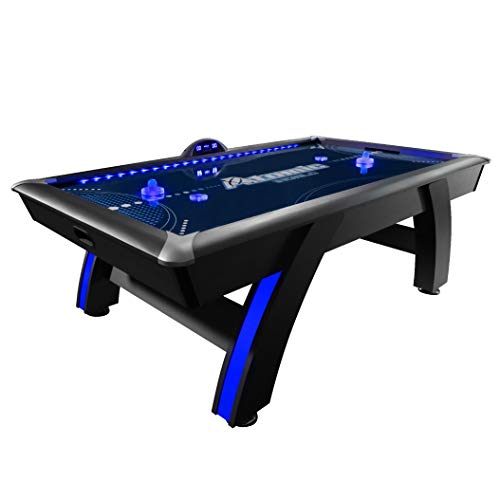 Atomic 90” Indiglo LED Light Up Arcade Air Powered Hockey Table Grey