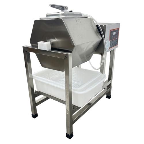 LGXEnzhuo 110V 32L Electric Vacuum Pump Meat Vegetable Tumbler Marinator Stainless Steel Silver
