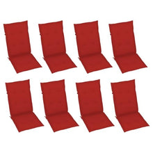 HKTMGDNG 8 Piece Patio Reclining Chair Set with Cushions Gray Acacia Wood