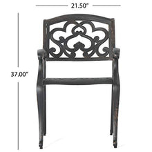 Christopher Knight Home Abigal 9-Piece Outdoor Cast Aluminum Dining Set Shiny Copper Finish