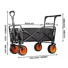 ZEFLMXS Outdoor Camping Cart with Wheels Garden Carts Supplies Folding Picnic Fishing Shopping Portable Trailer(D)
