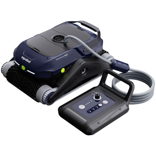 BWT AQUABOT PRO Cordless Robotic Pool Vacuum, Automatic Pool Robot Vacuum for Inground Pools, Real-Time App Steering, 4 Ultrasonic Radars, Waterline Scrubbing, 3.5-Hr Run, for Pools Up to 50ft