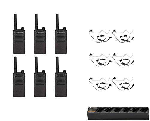 SR-Moto RMM2050 VHF 2 Watt 5 Channel MURS Radio with Headset and Multi Unit Charger 6 Pack