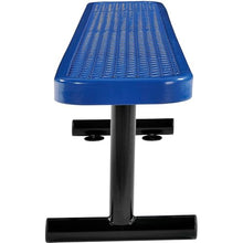 Global Industrial 6'L Heavy Duty Expanded Metal Mesh Flat Bench, Blue