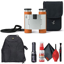 SWAROVSKI OPTIK 7x21 CL Curio Compact Binoculars Orange with Backpack, Flashlight & Cleaning Kit