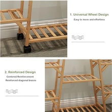 MIIKHI Wooden Plant Pot Holder Vertical Garden Planter Outdoor Plant Stands for Patio Flower Shelf Plant Rack Display Shelf