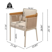 Christopher Knight Home Sirena Acacia Wood Outdoor Dining Set for 8, 9 Piece Patio Dining Table and Chair Set, Solid Wood Outdoor Dining Armchair and Table Set with Cushion, Teak+Beige