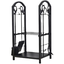 DJVHSRI Log Store Firewood Rack Set Outdoor Heavy Duty Firewood Holder Indoor Holder Wood Rack for Firewood for Fireplace Tool Set,