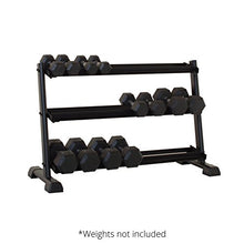 Inspire Fitness 3-Tier Dumbbell Rack Black