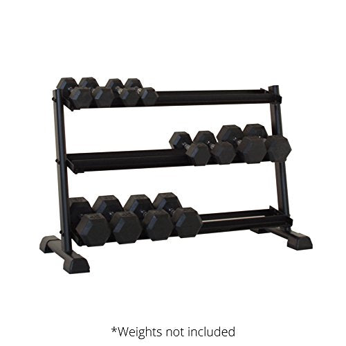 Inspire Fitness 3-Tier Dumbbell Rack Black