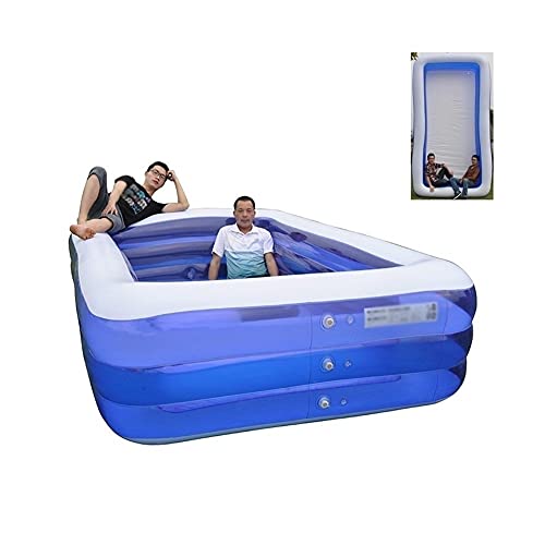 Oversize Design Swimming Pool Full-Sized Inflatable Lounge Pool Backyard Water Party Outdoor Garden Backyard Water Party (B: 305x183x66 cm)