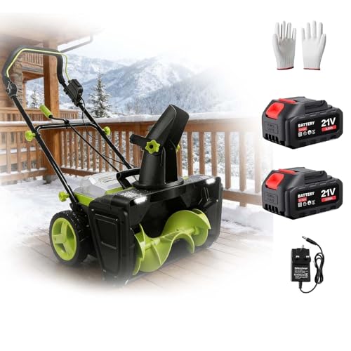 zhenmaster 3500W High-Power Snow Blower, Cordless Snow Thrower with 650 Lbs/Min Capacity, 20-Inch Path & 25-Foot Throw Efficiently Clears Compacted Snow On Long Driveways and Entryways