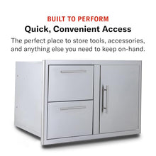 Blaze 32-Inch Stainless Steel Access Door & Double Drawer Combo - BLZ-DDC-R-LTSC