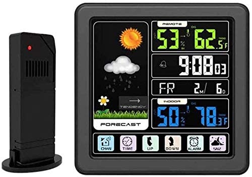 CVGfko HD Weather Station, Outdoor Multiple Sensors, Digital Atomic Clock Weather Thermometer, Forecast Weather Station with Backlight/5920