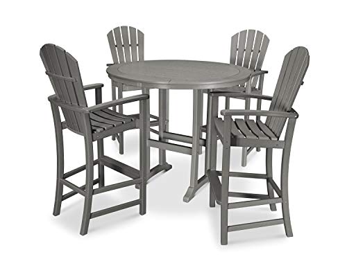 Polywood Palm Coast Bar Set Slate Grey