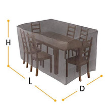 QIAOH Protective Cover for Garden Furniture 88x88x34in, Garden Table Covers Waterproof, Patio Table Cover 420D, Tear-Resistant, UV Resistant, Outdoor Patio Furniture Covers