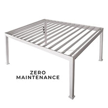 Backyard Discovery Windham 14' x 10' Galvanized Steel Pergola Kit with Shade Sail Canopy White