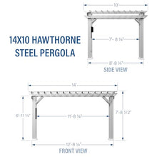 Backyard Discovery Hawthorne 14' x 10' Galvanized Steel Pergola Kit with Shade Sail Canopy White
