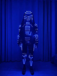 Earthradius Multi-Coloured LED Robot Stilts Walker Costume Black (XL)