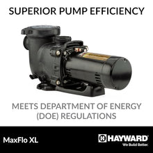 Hayward MaxFlo LX Pool Pump for In-Ground Pools, Single Speed 1HP Pump