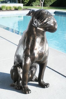NIFAO Bold Life Size English Bulldog Aluminum Garden, 22" L x 15" W x 29" H